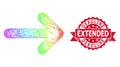 Textured Deadline Extended Stamp and Multicolored Network Right Arrow