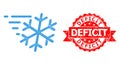 Textured Deficit Seal and Hatched Frost Wind Icon