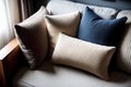 Textured Delight A Captivating Photo of Realistic Throw Pillows.AI Generated