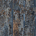 Textured Denim and Leopard Print Pattern with Blue Overtones Royalty Free Stock Photo