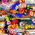 Textured Design of Animals Skin and Flowers Ready for Textile Prints. Royalty Free Stock Photo