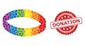 Textured Donation Stamp and LGBT Gold Ring Collage