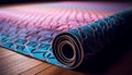 Textured elegance in modern yoga mat design generated by AI