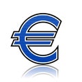 Textured Euro icon vector illustration