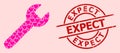 Grunge Expect Badge and Pink Heart Wrench Collage