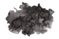 Textured expressive horizontal black ink stain