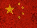 Textured flag of China in nice colors