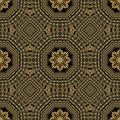 Textured floral modern gold seamless pattern. Luxury ornamental beautiful vector background. Repeat patterned ornate backdrop.