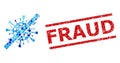 Textured Fraud Stamp Imitation and No Contagious Virus Composition of Round Dots