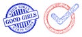 Textured Good Girls Stamp and Hatched Vote Tick Mesh