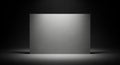 Textured Gray Rectangular Surface Illuminated by Spotlights Royalty Free Stock Photo
