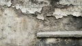 Old Stucco Wall Shows Cracks and Deterioration on Steps Royalty Free Stock Photo