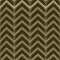 Textured grid lattice zigzag gold 3d seamless pattern. Vector ornamental lace chevron background. Repeat patterned zig zag lines Royalty Free Stock Photo