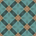 Textured grunge vector seamless pattern. Tapestry geometric modern background. Embroidery repeat abstract backdrop. Symmetrical Royalty Free Stock Photo