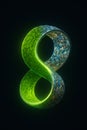 A textured infinity loop representing the principles of a circular economy abstract loop Royalty Free Stock Photo