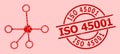 Textured ISO 45001 Stamp Seal and Red Lovely Connections Mosaic