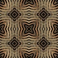 Textured lines and curves seamless pattern. Grunge ornamental ve