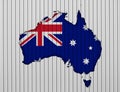 Textured map of Australia Royalty Free Stock Photo