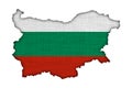 Textured map of Bulgaria in nice colors