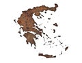 Textured map of Greece in nice colors