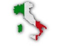 Textured map of Itlay in nice colors Royalty Free Stock Photo
