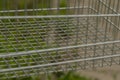 Textured marketware pattern showcases wire basket construction style Royalty Free Stock Photo