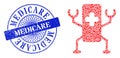 Textured Medicare Seal and Triangle Medical Nanobot Mosaic