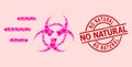 Grunge No Natural Stamp and Pink Love Rush Biohazard Collage