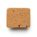 Textured object resembling a biscuit with a fingerprint pattern on Royalty Free Stock Photo