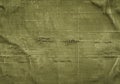 Textured olive green fabric with horizontal weave pattern Royalty Free Stock Photo