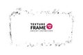 Textured overlay grunge frame rectangular shape. Distressed one color background. Abstract graphic vector design. Royalty Free Stock Photo