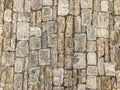 Textured pattern of an old stone brick wall Royalty Free Stock Photo