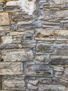 Textured pattern of an old stone brick wall Royalty Free Stock Photo