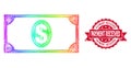 Textured Payment Received Stamp Seal and LGBT Colored Network Usd Banknote Royalty Free Stock Photo