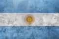 Textured photo of the flag of Argentine