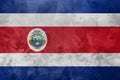 Textured photo of the flag of Costa Rica