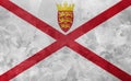 Textured photo of the flag of Jersey