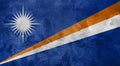 Textured photo of the flag of Marshall Islands