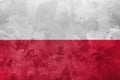 Textured photo of the flag of Poland