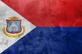 Textured photo of the flag of Sint Maarten