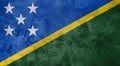 Textured photo of the flag of Solomon Islands