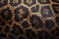 Textured, photorealistic leopard print pattern.