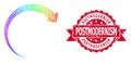 Textured Postmodernism Seal and Rainbow Net Rotate Forward Royalty Free Stock Photo