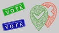 Textured Presidential Election V O T E Stamps and Net Place Advices Mesh