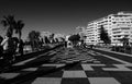 Textured promenade on the swimmingpool in Seapoint Royalty Free Stock Photo