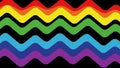 Textured rainbow zig zag pattern with sharp edges on a dark background Royalty Free Stock Photo