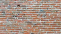 Textured Red Brick Wall Detail: Close-Up of Construction Material for Architectural and Design Use Royalty Free Stock Photo