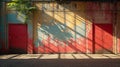 Textured Red Doors and Shadowplay