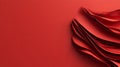 Textured Red Paper Creating a Dynamic Visual Effect in a Minimalist Design Setting Royalty Free Stock Photo