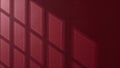 Red wall with window grid shadows Royalty Free Stock Photo